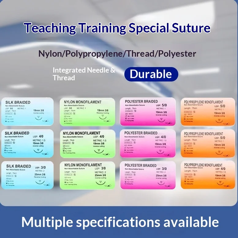 Medical Training Suture Threads: Non-Traumatic, All-in-One Nylon-Polypropylene Filament Suture Threads for Student Practice