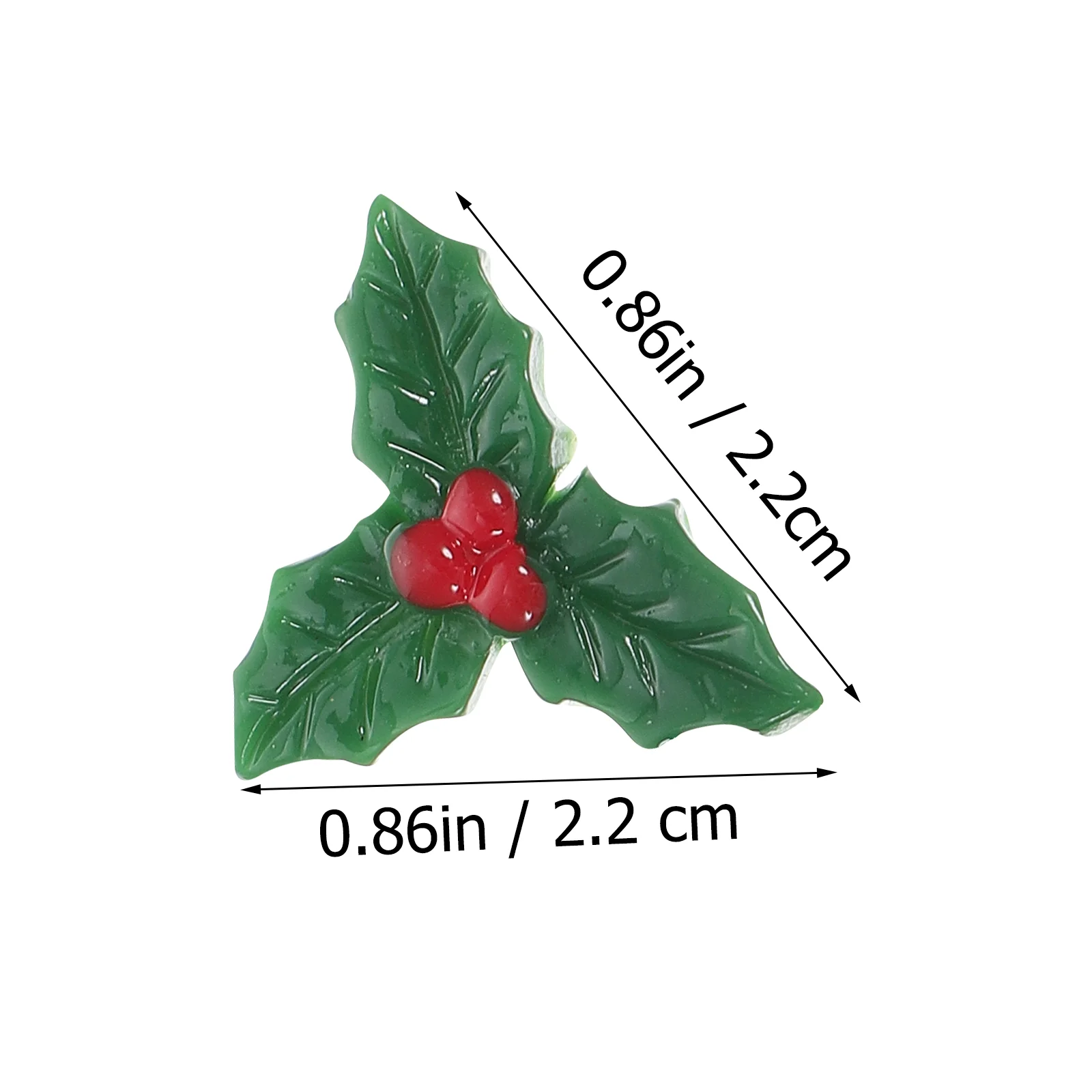 30 Pcs Leaves Christmas Micro Landscape Fall Decorations Garland with Holly Resin Ornaments