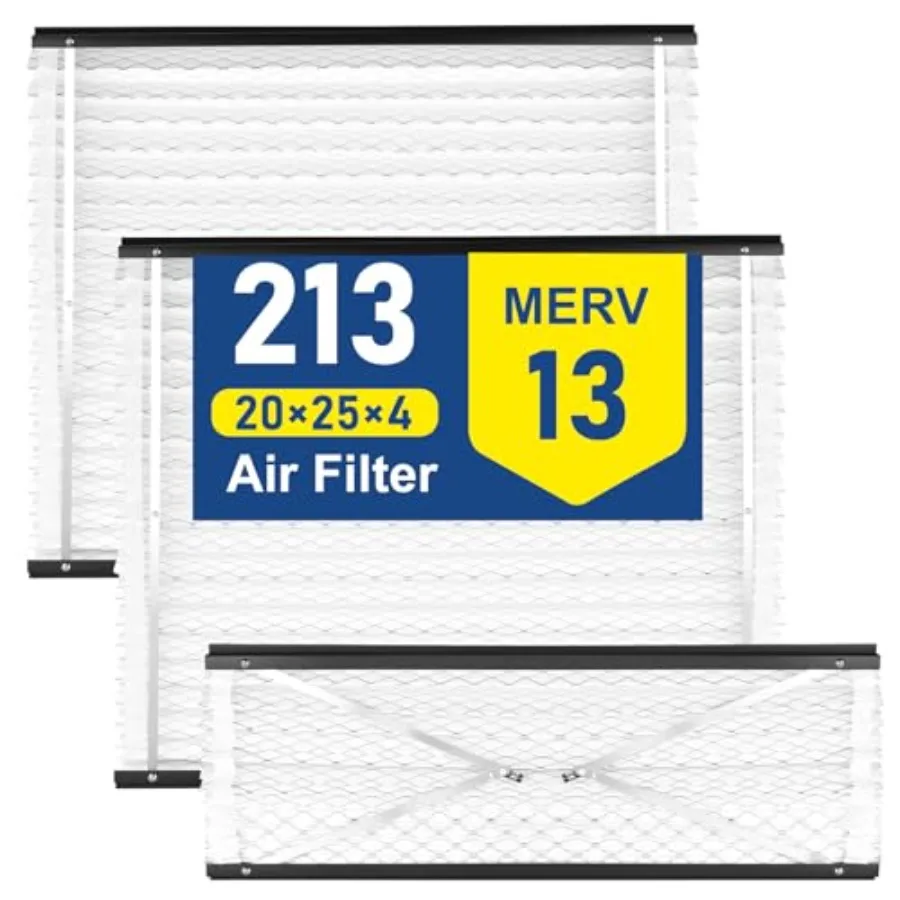 

2Pack 213 Replacement Filter Compatible with AprilAire Size: 20x25x4 Whole House Air Purifiers model:1210 1620 2210 2216 3210 4