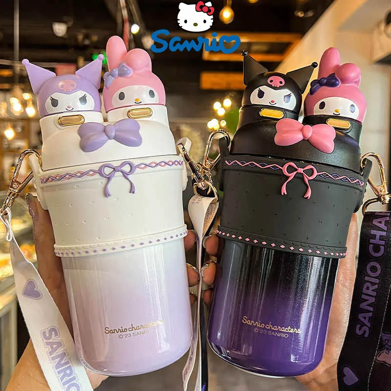 

Sanrio 550ml Thermos Mug Kuromi My Melody 316 Stainless Steel Portable Cartoon Water Cup Travel Water Bottle Kawaii Kids Gift