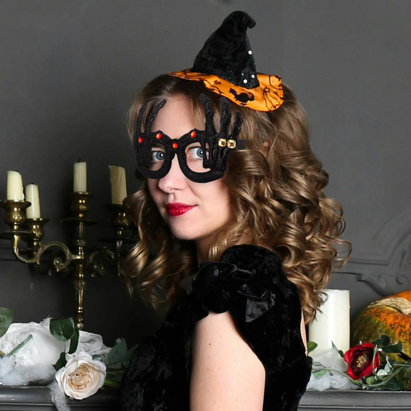 

Halloween Glasses Spider Shape Frames Sturdy Lightweight for Party Favor Costume Photo Props Halloween Party Accessories