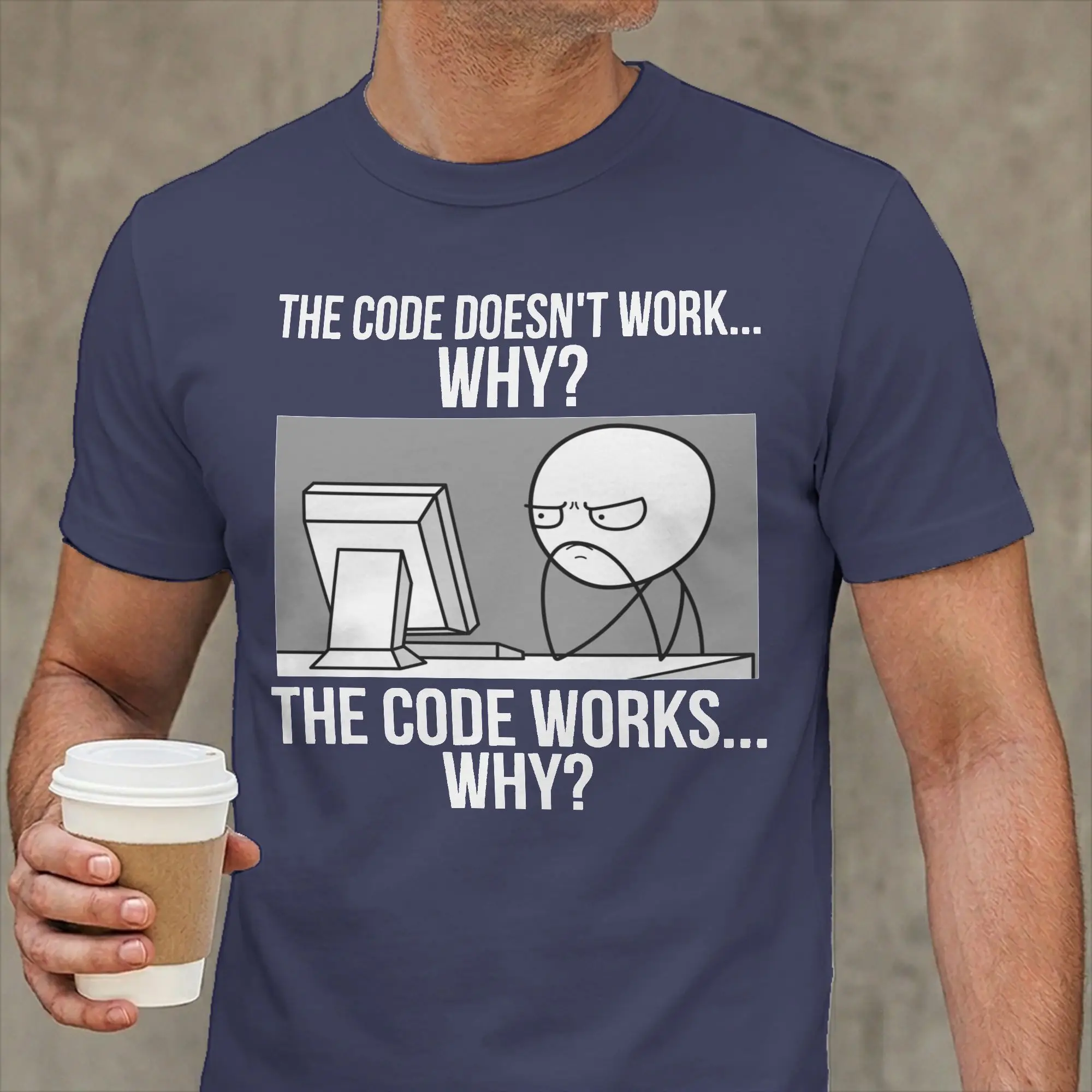 Men's Programmer Programming Code Works T Shirts  100% Cotton Tops Vintage Short Sleeve Round Collar Tees New Arrival T-Shirt