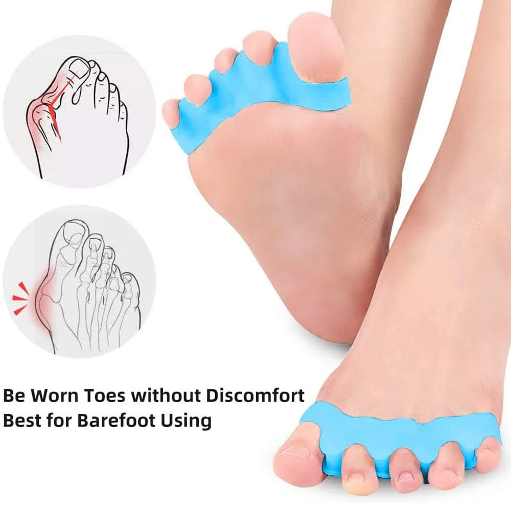 Five-finger Corrector for Bunions Restore Toe Stretcher for Therapeutic Relief From Plantar Fasciitis Soft Gel Toe Spacers