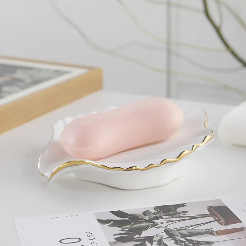 ABKY-Automatic Drainage Luxury Soap Dish-No Drill Design Multiple Pattern Options