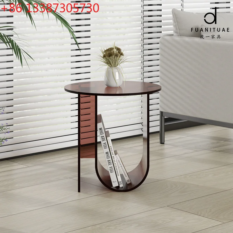 

Скандинавский журнальный столик для гостиной, прикроватный столик для небольшой квартиры, простой акриловый столик