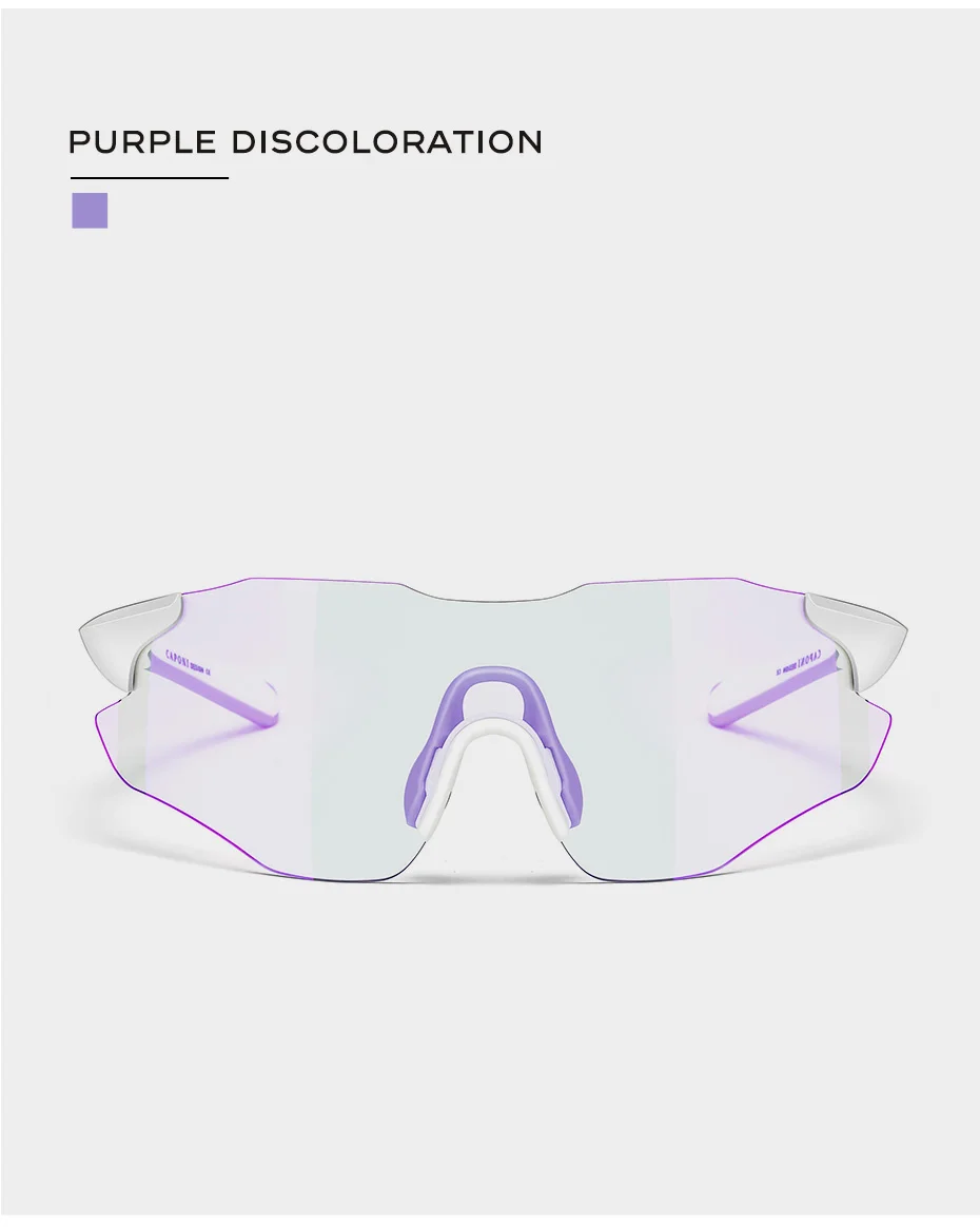 Caponi Verfärbungs-Sportsonnenbrille für Männer und Frauen, Fahrrad-, Fahr- und Angelbrille, 100% UV-Schutz, TR90-Rahmen – Detail 18