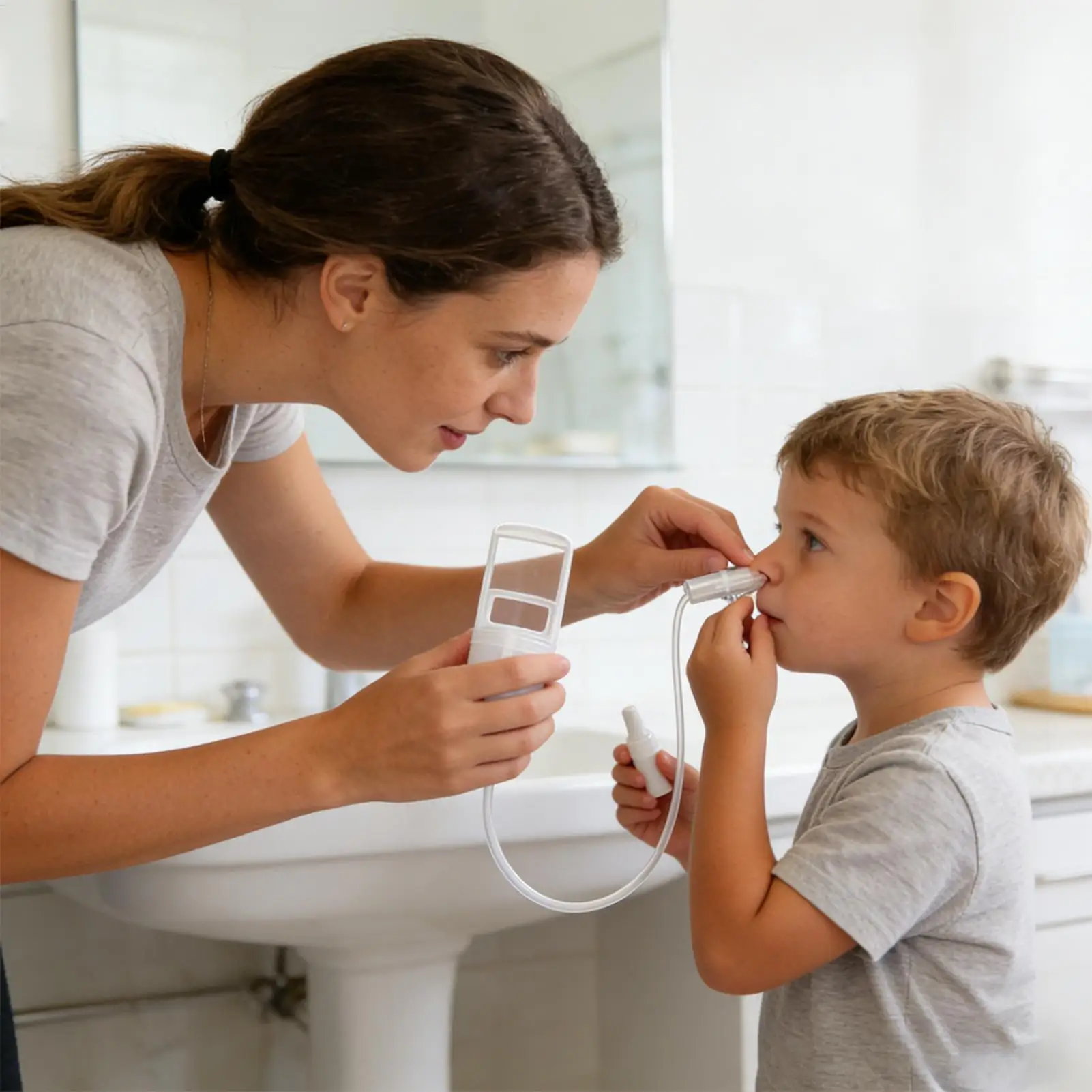 

Nasal Aspirator Ergonomic Hand Pull Adjustable Food Grade Strong Suction Nasal Aspirator For Boys Girls Children Lovers Families