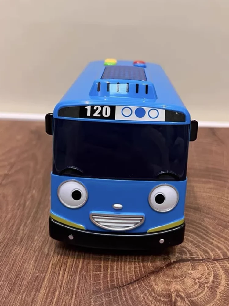 Tayo the Little Bus 만화 장난감 자동차, 어린이 풀백 및 마찰 자동차, 라이트 업 4 종 세트, 어린이 선물, 한국 정품, 16cm