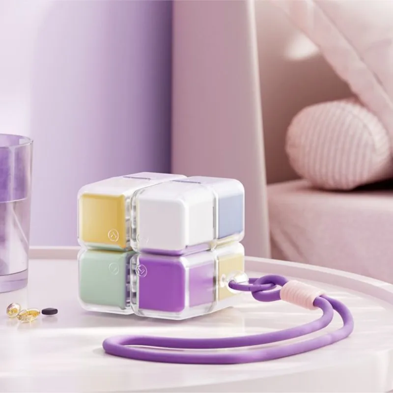 

Креативная аптечка в форме волшебного куба, большая емкость, герметичная влагостойкая портативная аптечка, дозирующая аптечка ZG677