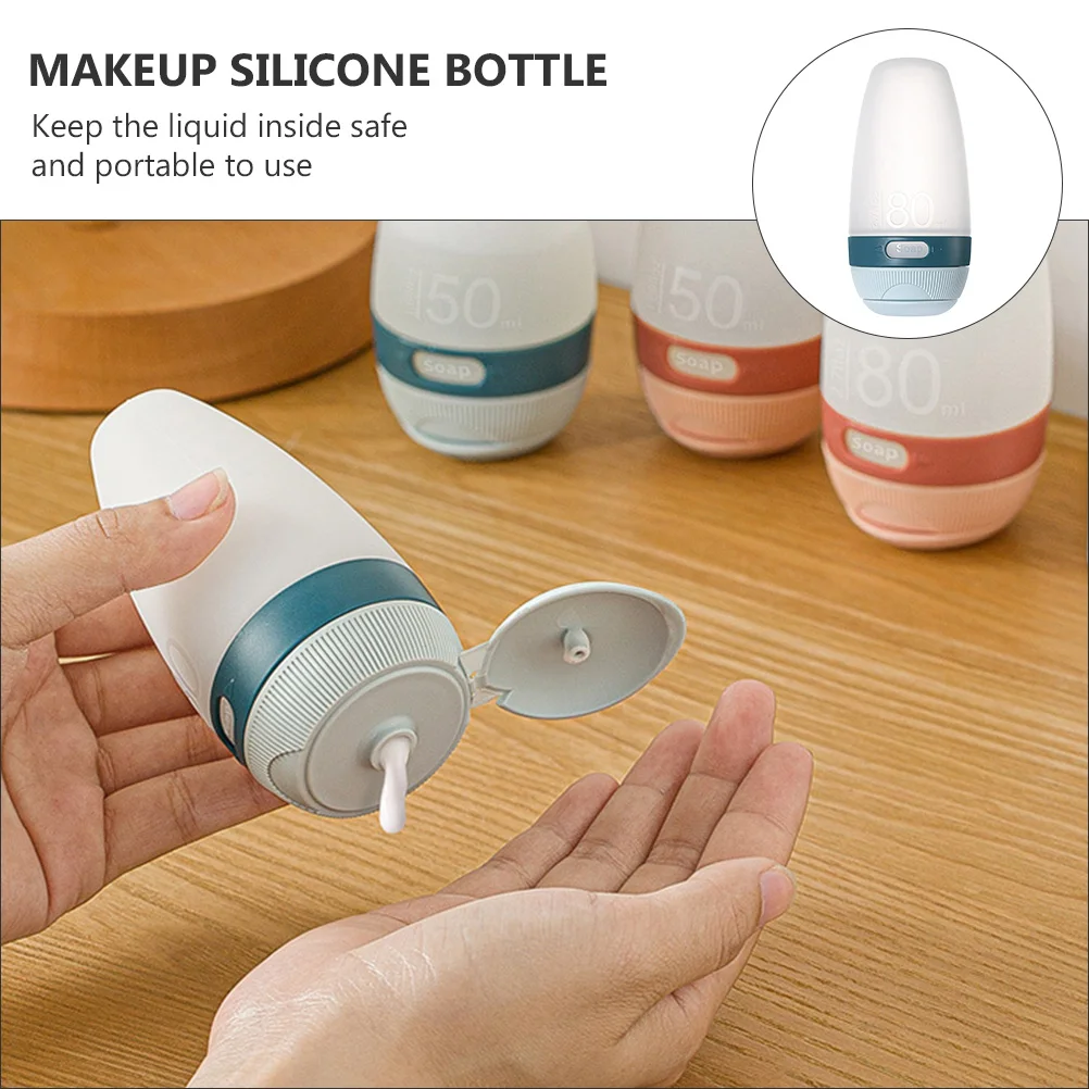 

2 Pcs Silicone Dispenser Bottles Travel Containers Squeeze Tubes Empty Lotion Sample Bottle Leak Proof Portable Storage