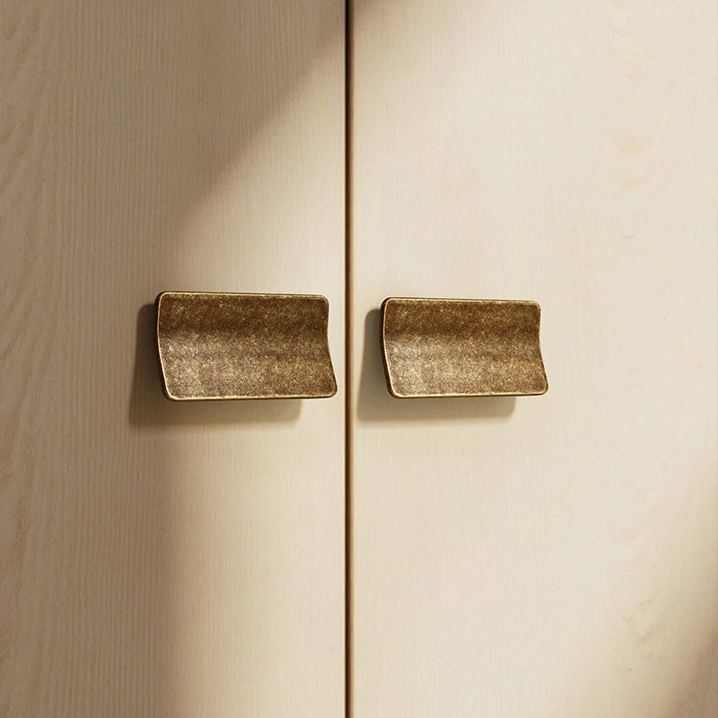 

WV Nordic Cabinet Door Handle Modern Kitchen Wardrobe Cabinet Door Handle Furniture Dressers Drawer Vintage Copper Small Handle