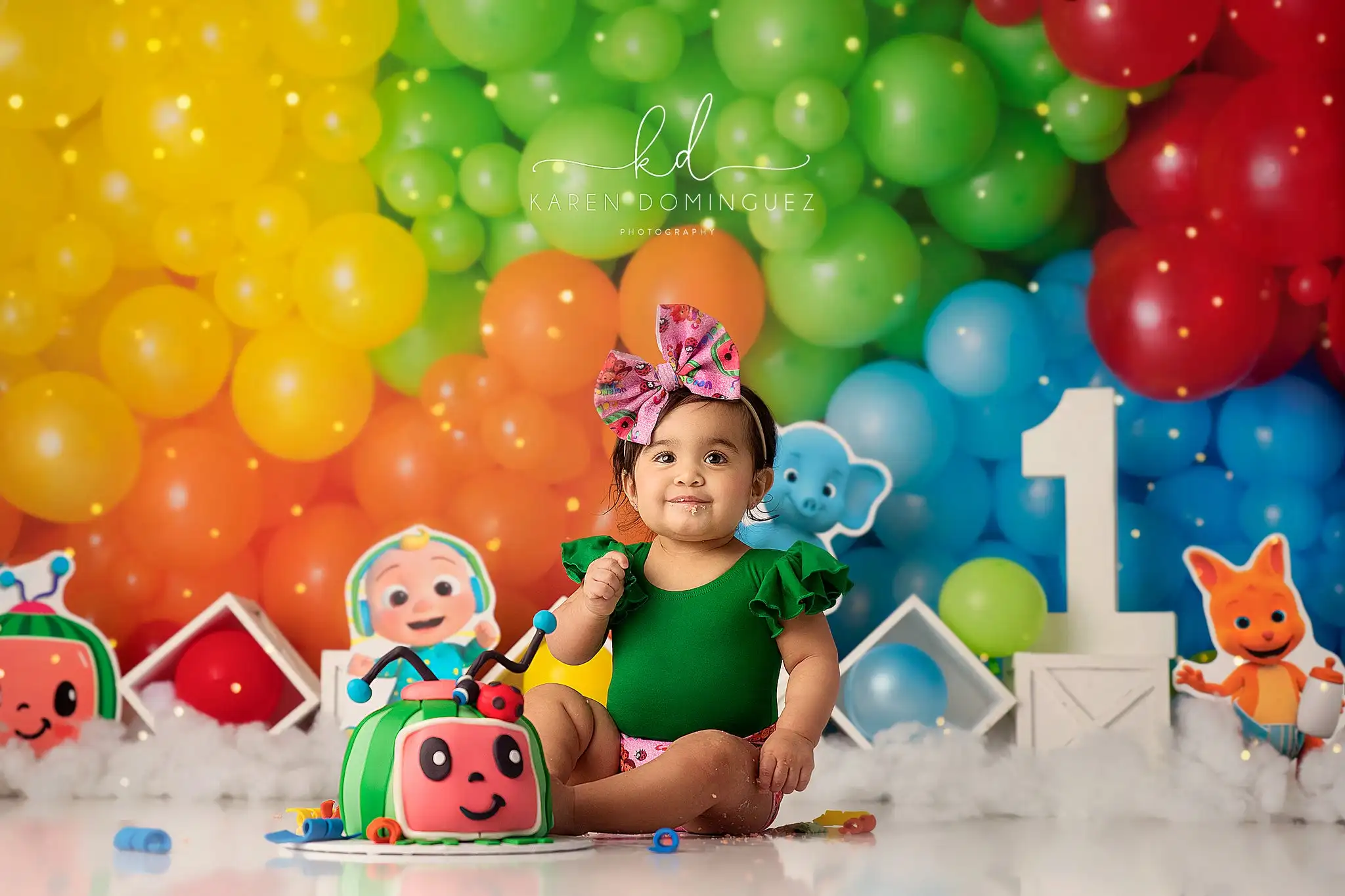 Primary Balloon Wall Backdrops Kids Baby Birthday Cake Smash Photocall Decors Colorful Balloons Backgrounds