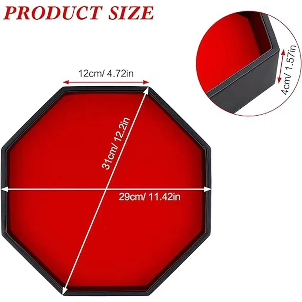 Metal D&D Dice Tray Resin Dice Storage Plate Octagonal Rectangular Tray Sundries Storage Box Velvet Tray for DND Dice Player