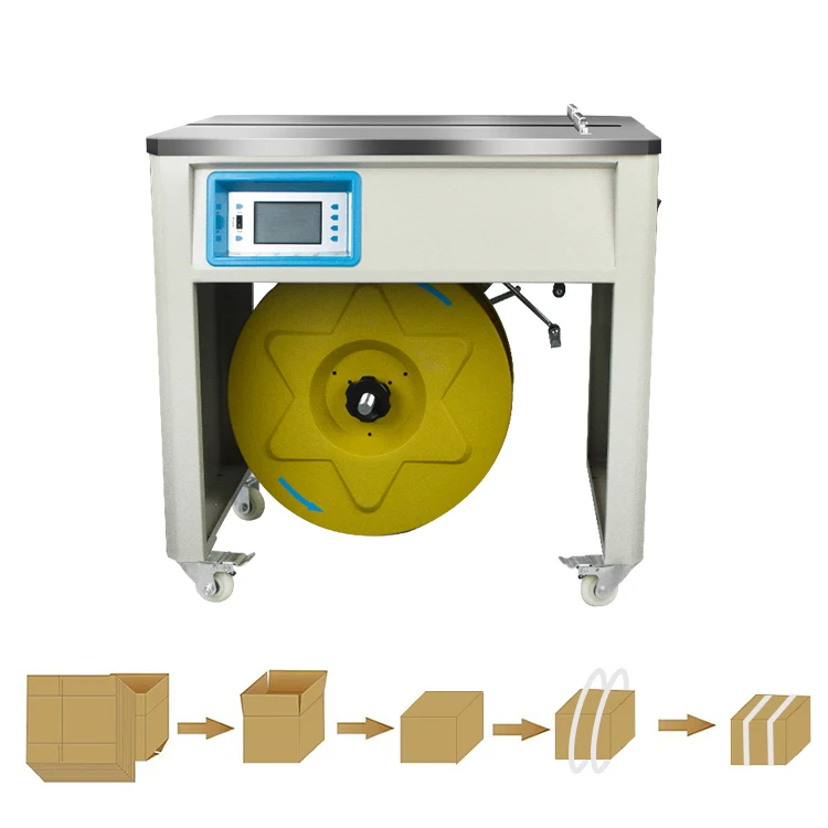 801A Electric semi-automatic carton sealing and binding machine with PP tape for food packaging, 220V