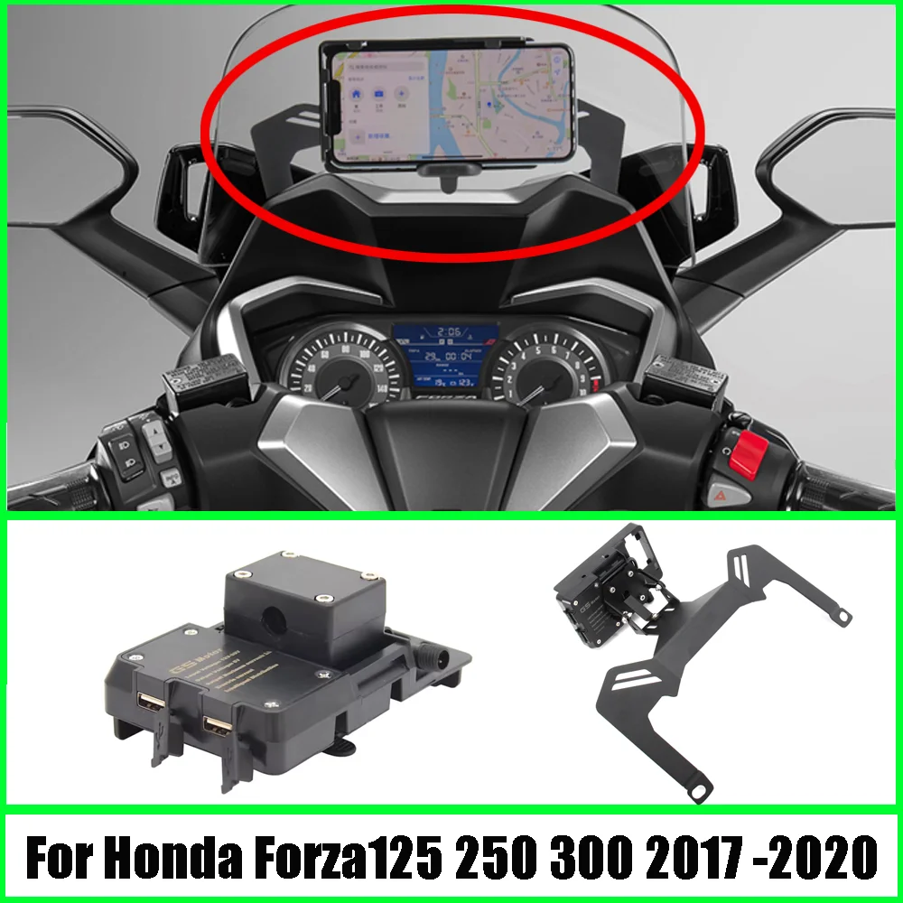 

For Honda Forza 300 250 125 MF13 Phone Holder Forza300 Stand Holder Smartphone Phone Holder Stand GPS Navigator Plate Bracket