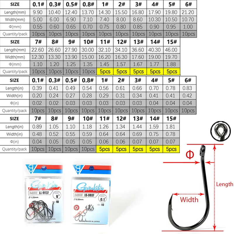 Gamakatsu LS-9937 ตะขออุปกรณ์ตกปลาตะขอตกปลาทะเลปลาหมึกวงกลม Assist Hook ตะขอตกปลาน้ําเค็มหัว Pesca