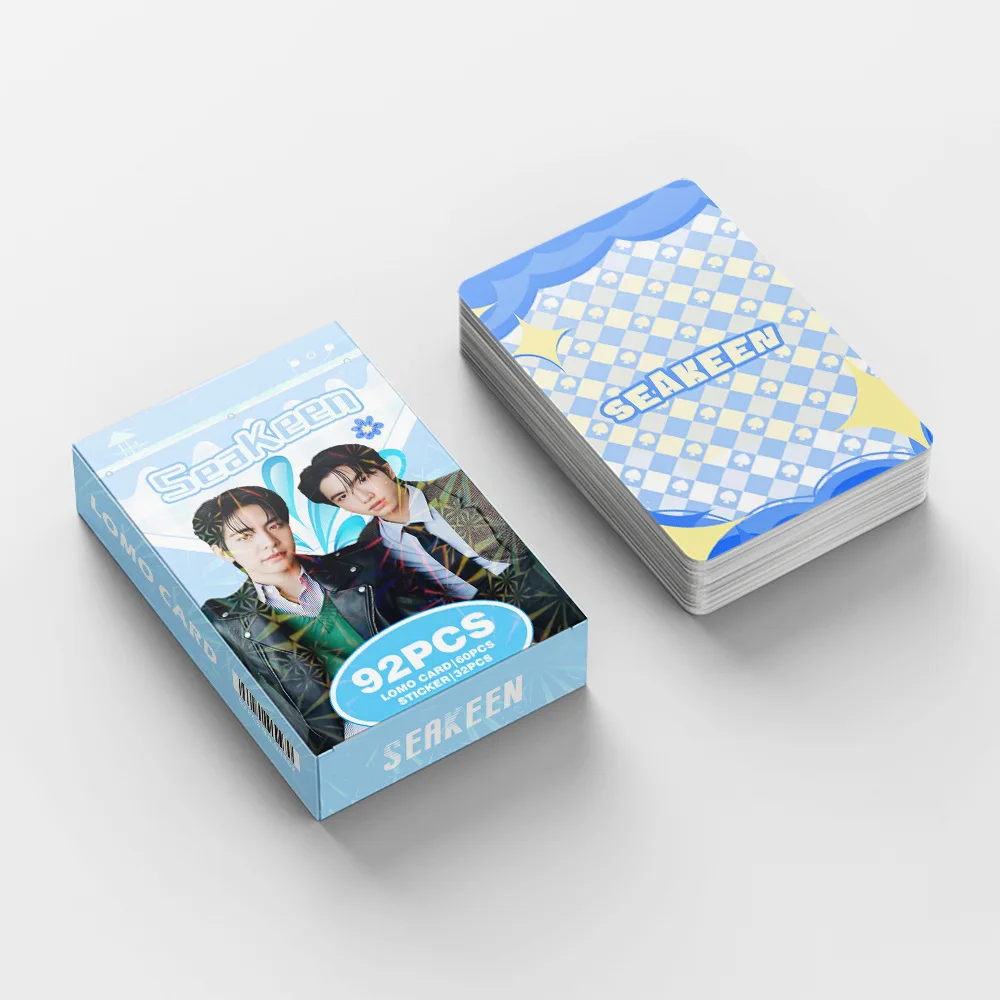92pc THAI STAR SEAKEEN LASER LOMO COLLECTION - DRAMA CP SEA & KEEN HOLOGRAPHIC PHOTO CARDS WITH STICKERS FOR fan