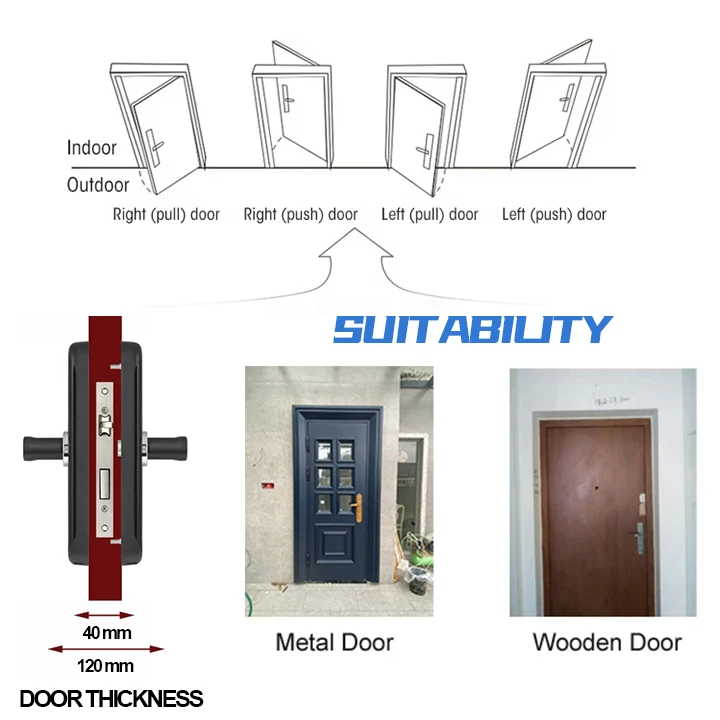 

Tuya 3D Face Digital Smart Door Locks with Battery Camera Electronic Biometric Fingerprint Automatic Smart Lock for Main Door