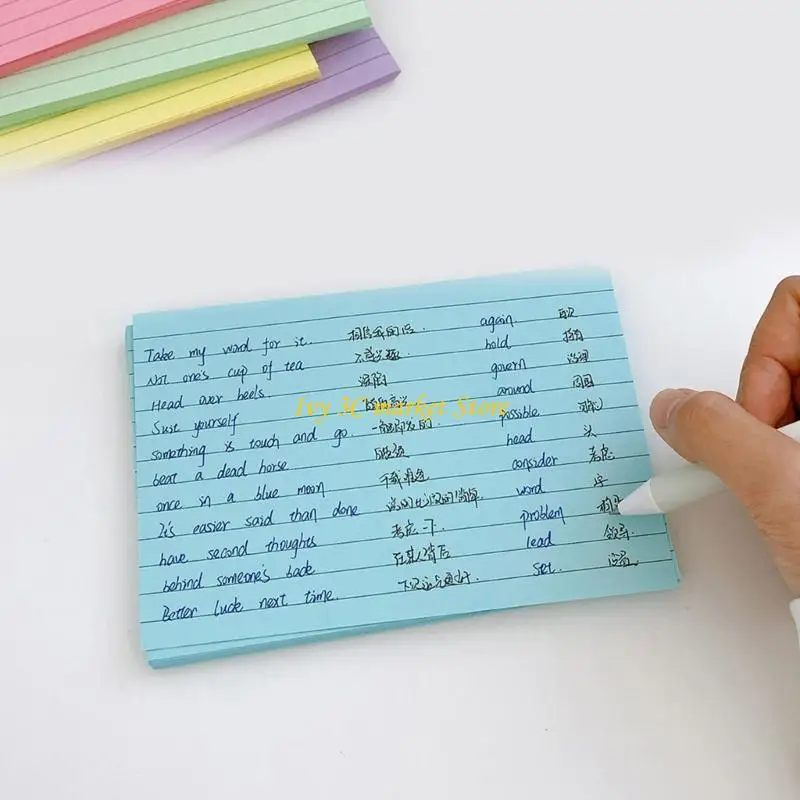 D7YC 900 Sheets Double Sided Ruled Note Paper Colorful Lined Notepads Memo Sheet For Daily Note Taking Office School Supplies