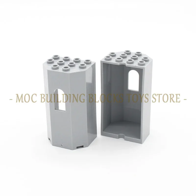 

MOC Parts 30246 Panel 3x4x6 Turret Wall with Window Building Brick Blocks Gate Tower Architectural Compatible Accessories Toys