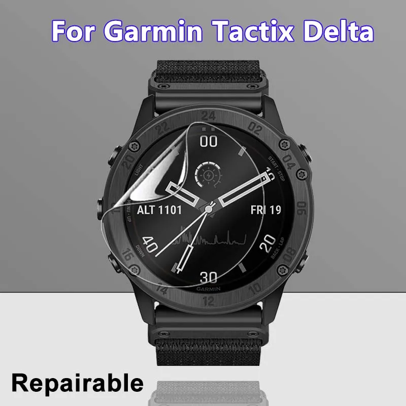 Ultra Thin Clear Watch Screen Protector For Garmin Tactix Delta Sport SmartWatch Soft TPU Hydrogel Protective Film  - Not Glass