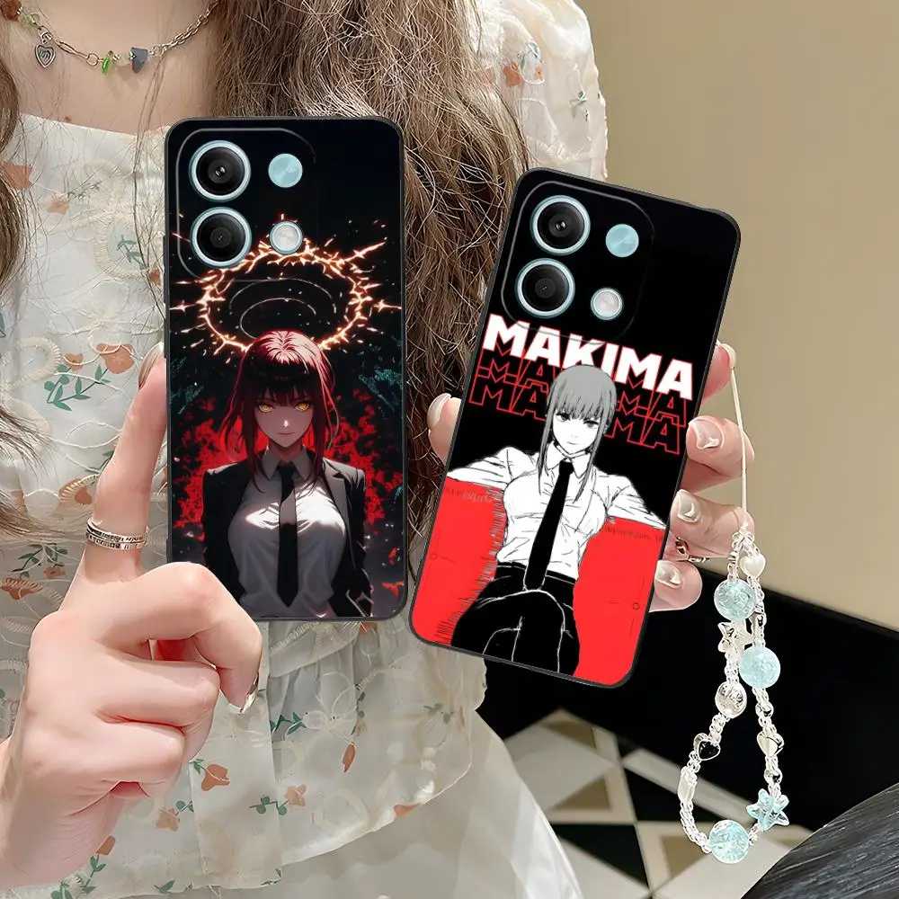 

Chainsaw Makima Mobile Phone Case for POCO M6 M5 M4 M3 X7 X6 X5 X4 X3 F6 F5 F4 Pro GT 5G Colour Printing Protective Pretty Cover
