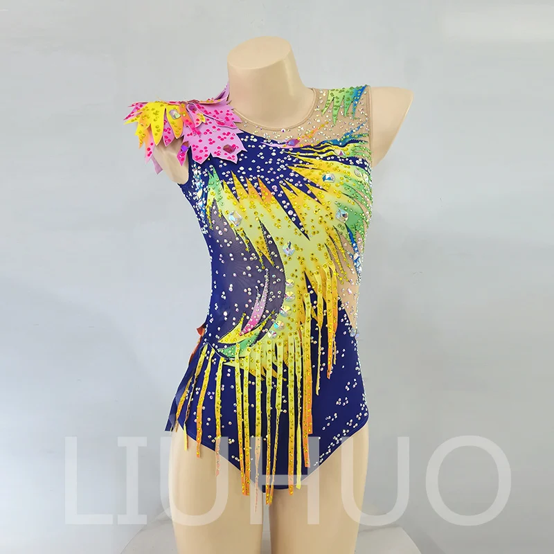 LIUHUO Rhythmic Gymnastics Leotard Competitive Cheerleading Performance For Children