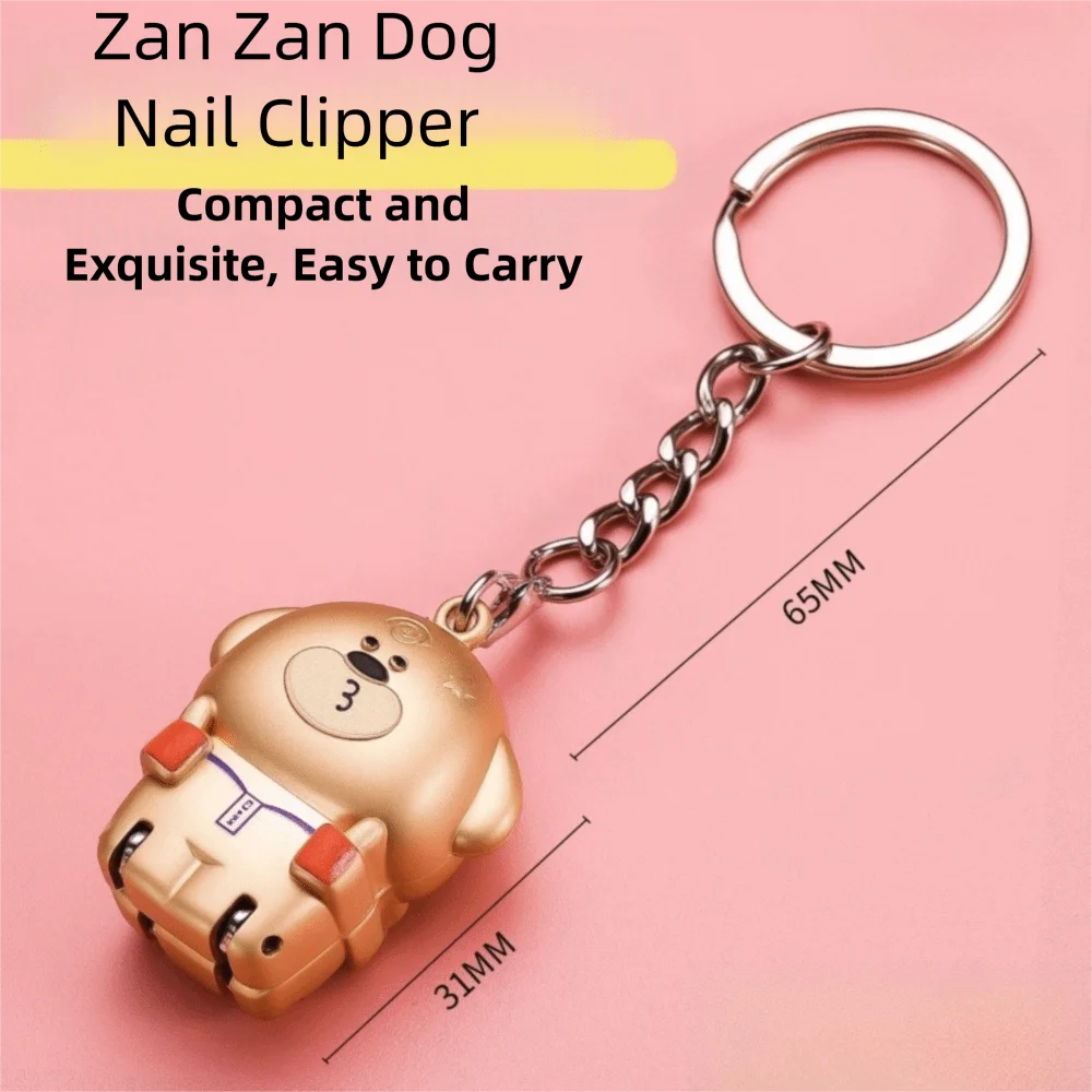 Zan الكلب شكل مسمار المقص المفاتيح الفولاذ المقاوم للصدأ طوي أظافر المتقلب كيرينغ صغير أظافر المقص الأصدقاء