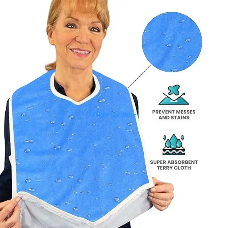 Y1UF العملي للجنسين للبالغين وقت الوجبة يحمي الملابس من الانسكابات والبقع
