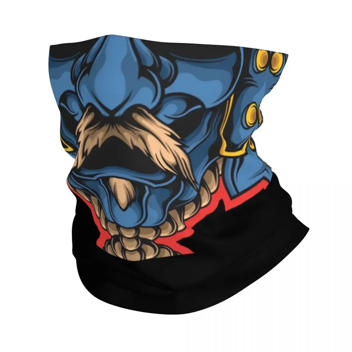 Japanese Samurai Bandana Winter Neck Warmer Women Windproof Wrap Face Scarf for Hiking Yakuza Oni Gaiter Headband