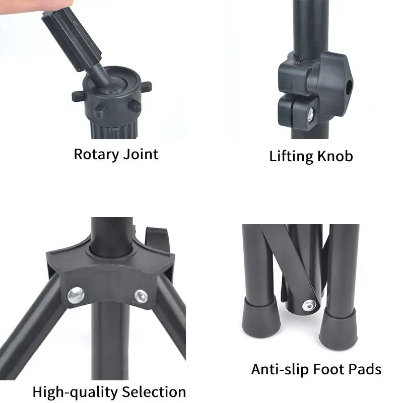 57cm Wig Stand Tripod Wig Head Stand Adjustable Tripod Wig Stand Manikin Head Tripod for Training Heads And Canvas Block Head