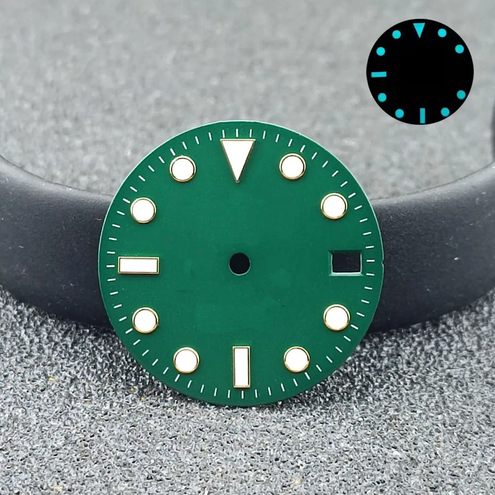 28.5mm diameter luminous dial with customizable logo suitable for NH35/36 watch movement accessories