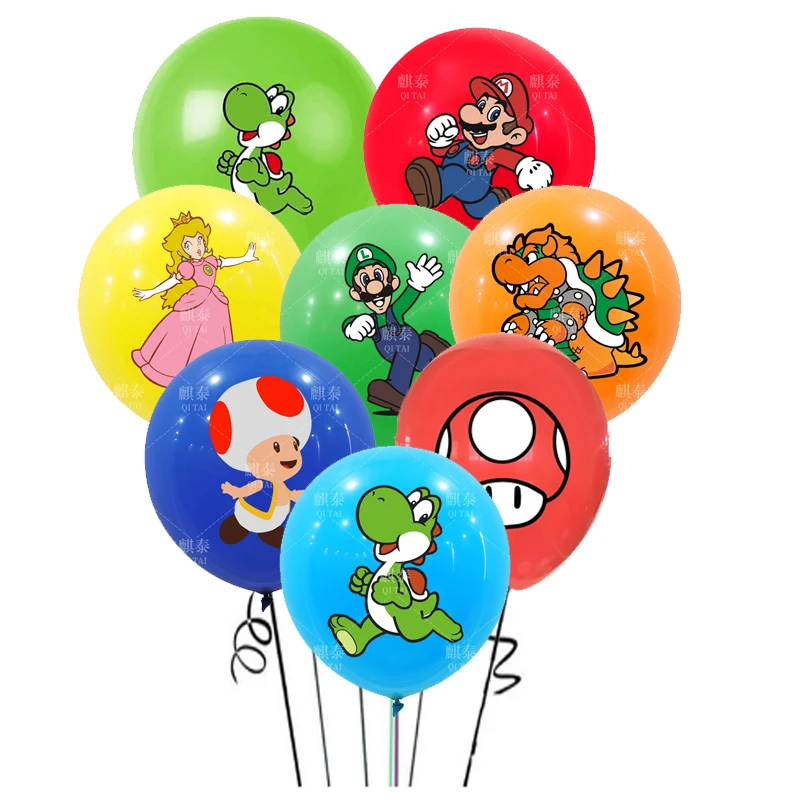 Super Mario Cake Balloon Mario Theme Party Decoration Supplies Anime Figures Cartoon Balloon Kids Birthday Christmas Gifts