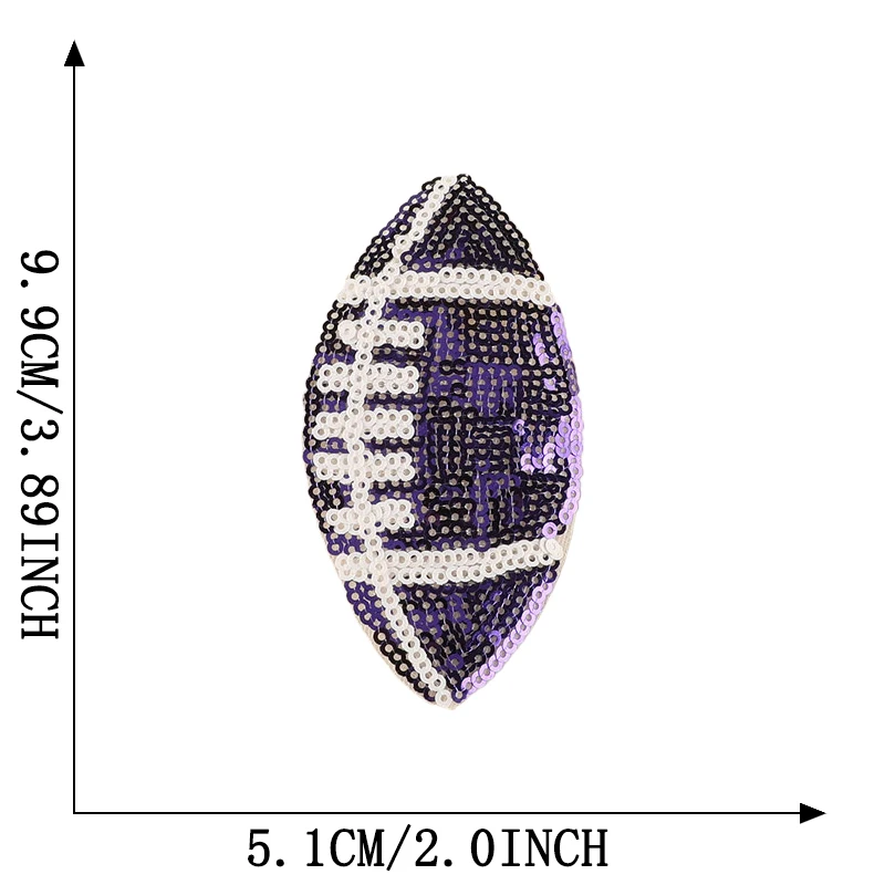 Glitzernder Rugby-Aufnäher zum Aufbügeln für Kleidung, Outdoor-Aufkleber, Jacke, bestickt, zum Nähen, Stoff, Kinderstich, Thermo-DIY, Nas Vendki Mochila – Detail 6