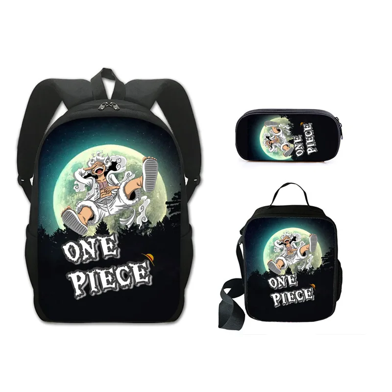 One Piece New Cartoon Student Schoolbag Large Capacity Shoulder Pad Lightweight Casual Waterproof Stain-Resistant Backpack