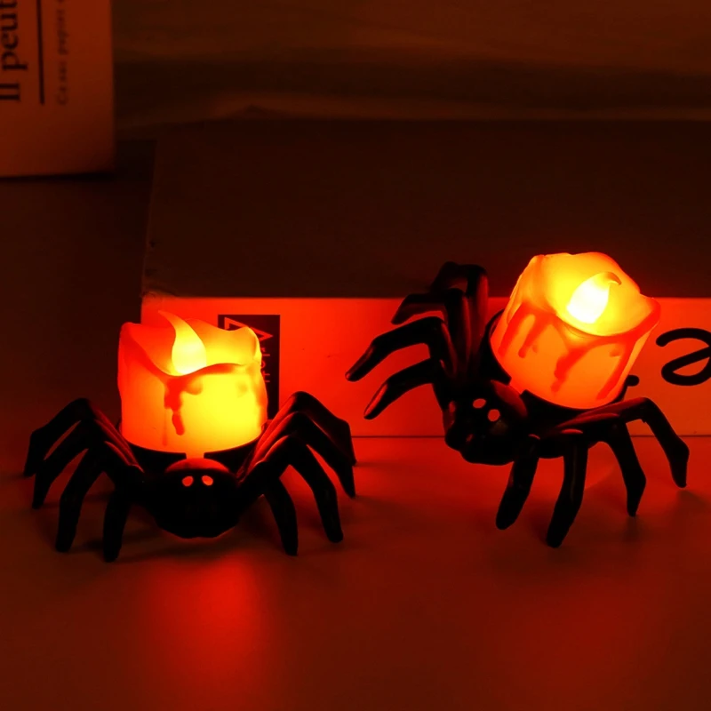 

Halloween Decoration LED Candle Lamp Spider Skull Lamp Halloween Decoration Spook House Horror Prop