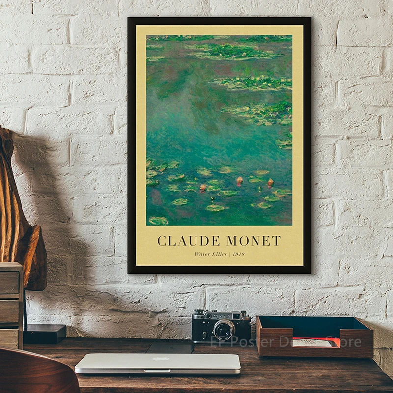 Claude Monet plakat z grafiką obraz olejny z krajobrazem plakaty z nadrukami Retro malarstwo obraz dekoracje ścienne sztuki w stylu Vintage w domu