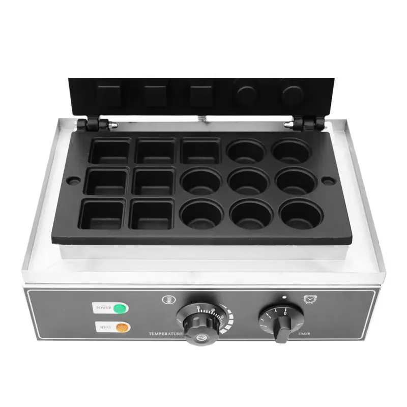 التجارية غير عصا عموم 15 قطعة آلة تارت البيض المستديرة مربع البيض لاذع صانع فطيرة كب كيك صانع الحديد بيكر 110 فولت/220 فولت