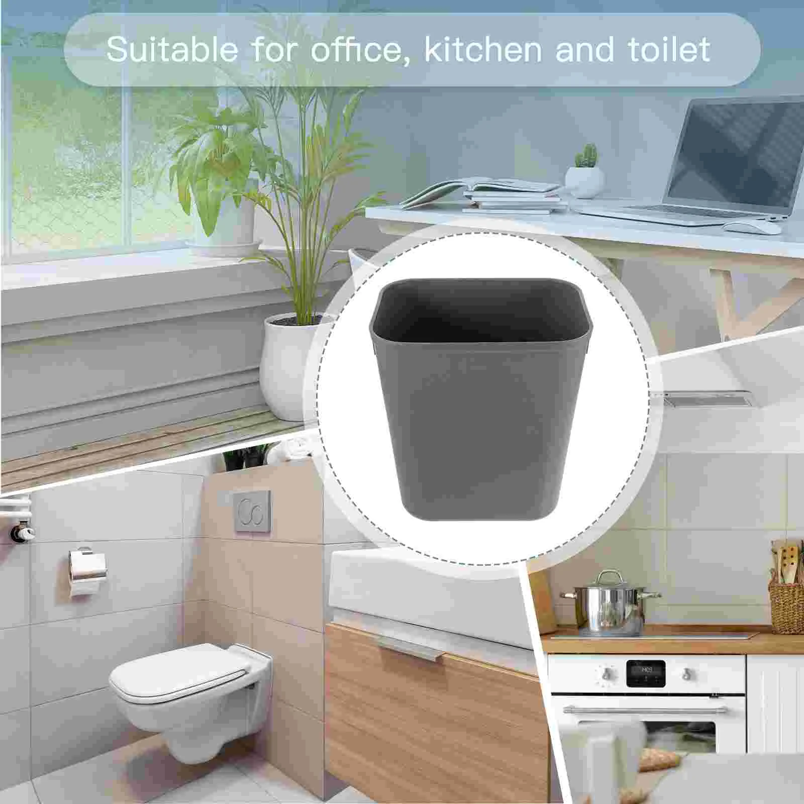 Square Trash Can Dormitory Garbage Office for Car Bedroom Bin Holder Household Rubbish Simple Ash-bin