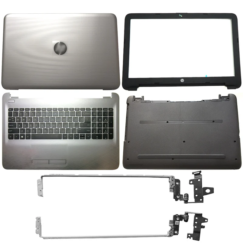 Silver NEW For HP Pavilion 15-AY 15-BA 15-BD 250 G4 Laptop LCD Back Cover/Front Bezel/Hinges/Palmrest/Bottom Case 854987-001