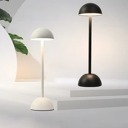 Nordic LED Mushroom Table Lamp Touch USB Rechargeable For Fixture Home Bedroom Dorm Study Bedside Decoration Night Desk Light