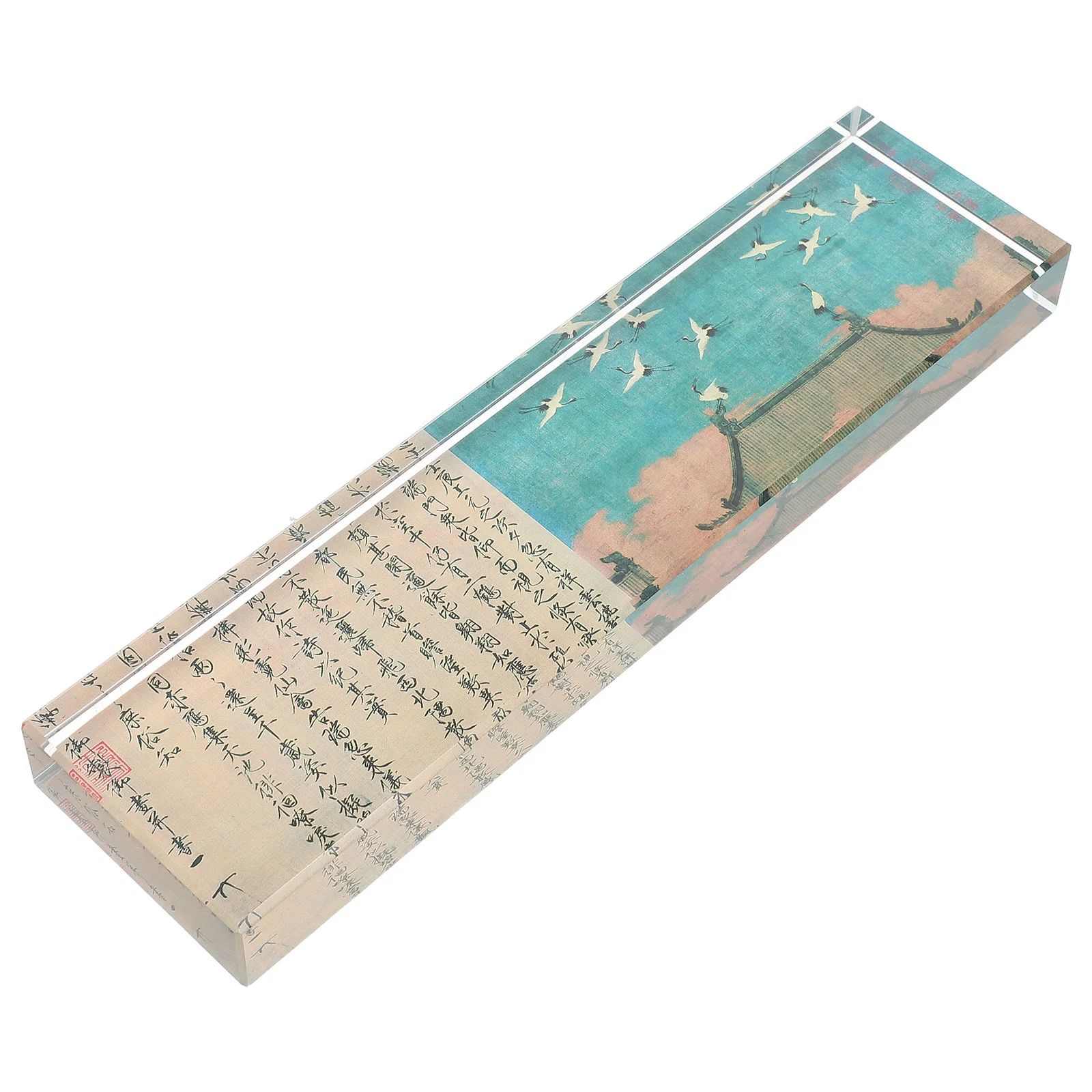 ثقالة ورق الخط الزجاجية الشفافة، شكل مستطيل للخط، رسم الكتابة، ممارسة الوزن الفني الزخرفي #3