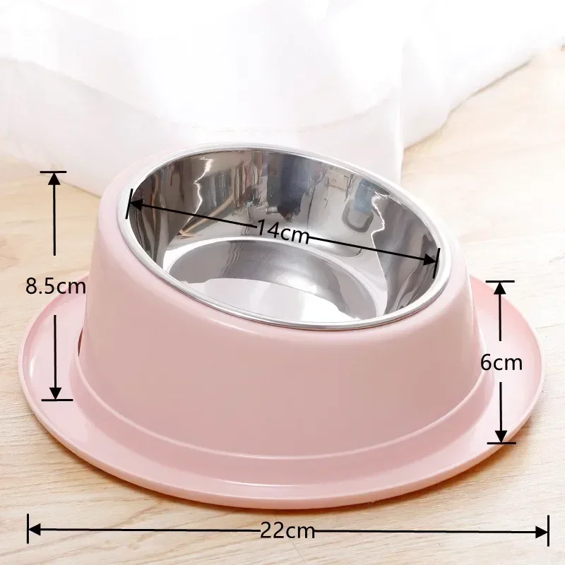 Cat Feeder Slope Anti-Ant Food Bowl For Cat Pet Accessories Dog Bowl Quality Stainless Steel Container For Cats Pet Supplies