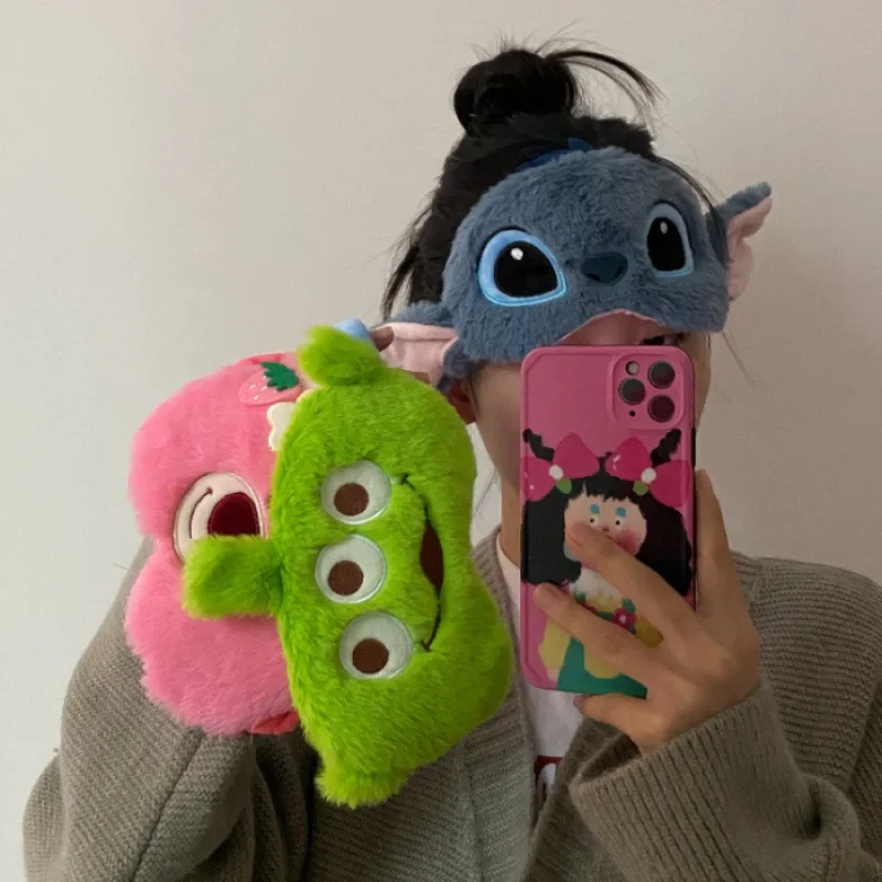 Disney Stitch cute cartoon sleeping eye mask beauty eye mask, travel portable eye mask