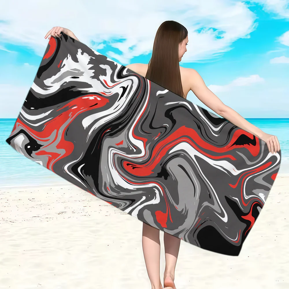 S-Strata Liquid Towel Soft Lightweight Anti-Sand Large Beach Towel Quick-Drying Bath Sports Family