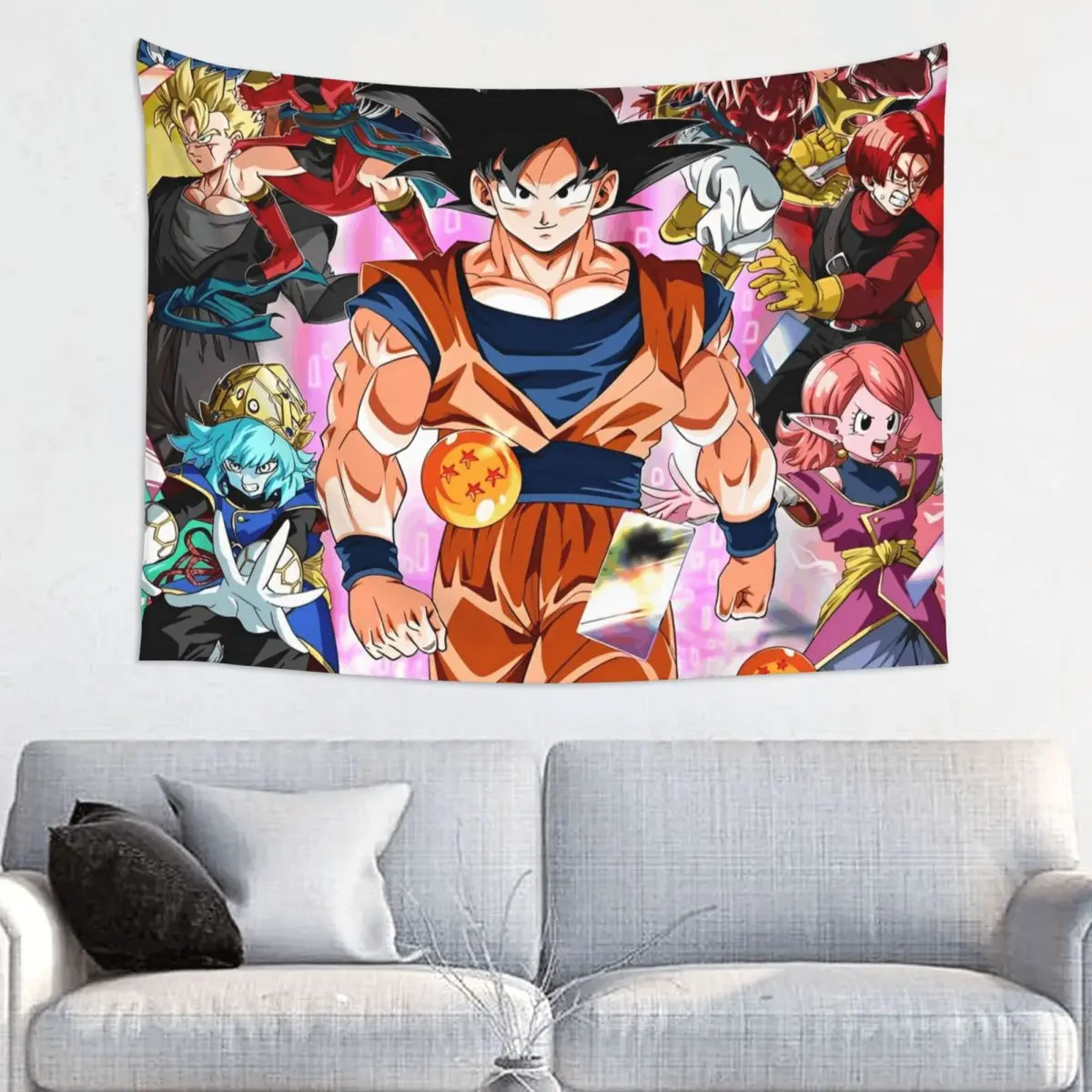 Dragon Ball Z Japan Cartoon Tapestry Wall Hanging Hippie Fabric Tapestry DBZ Goku Bohemian Blanket Wall Decor 95x73cm