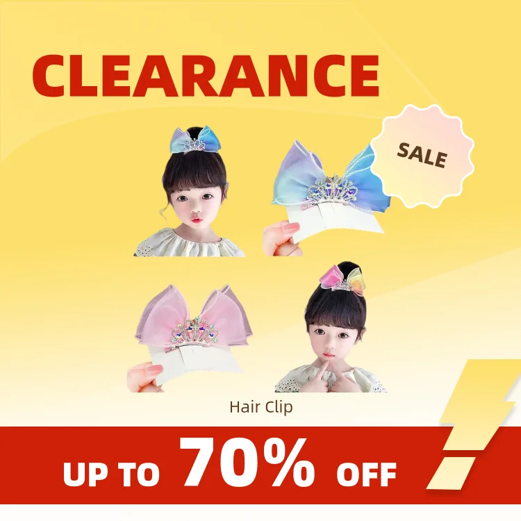 Clearance_Pastel Rainbow Hair Bows Gradient Color Princess Crown Hair Clips Standing Bowknot Hairpin Kids Barrette Korean Hair A