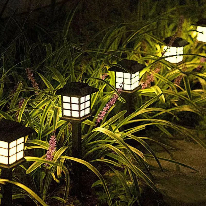 

Outdoor 2pcs Pathway Lights Solar Lamp House Shape for Garden/Landscape/Yard/Patio/Driveway/Walkway Lighting Led Solar Lawn Lamp