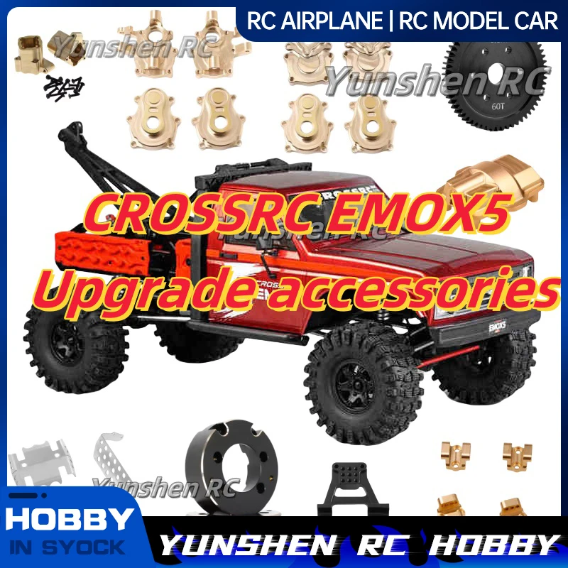 

Crossrc 1/8 Emox5 Brass Upgrade Accessories, Counterweight Front And Rear Axle Steering, C-Seat Stop Push Rod Armor
