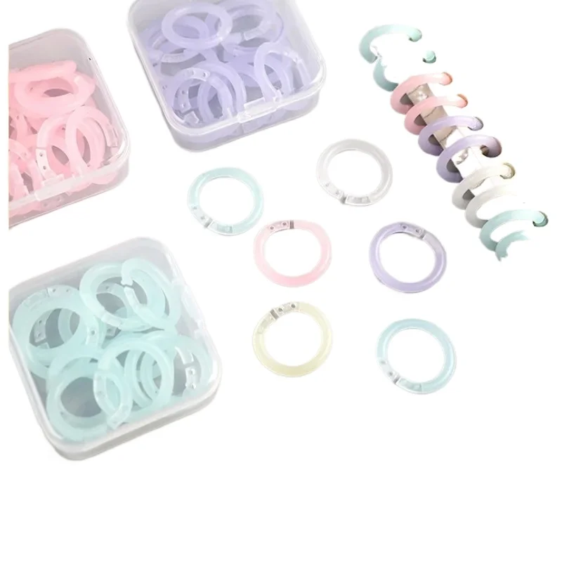 20Pcs Plastic Books Binding Expansion Binder Rings Book Rings For DIY Notebook Planners 15Mm